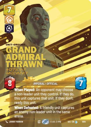Grand Admiral Thrawn - Grand Schemer (Prestige) (1054) (1054) [Secrets of Power] - Fantasy Flight Games - Card Brawlers | Quebec | Canada |