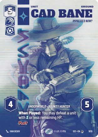 Cad Bane - Impressed Now? (Prestige) (1070) (1070) [Secrets of Power] - Fantasy Flight Games - Card Brawlers | Quebec | Canada |