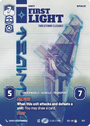 First Light - Threatening Elegance (Prestige) (1071) (1071) [Secrets of Power] - Fantasy Flight Games - Card Brawlers | Quebec | Canada |