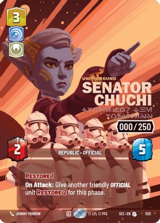Senator Chuchi - Voice for the Voiceless (Serialized) (1125) (1125) [Secrets of Power] - Fantasy Flight Games - Card Brawlers | Quebec | Canada |