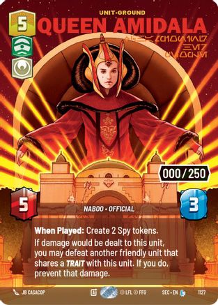 Queen Amidala - Championing Her People (Serialized) (1127) (1127) [Secrets of Power] - Fantasy Flight Games - Card Brawlers | Quebec | Canada |