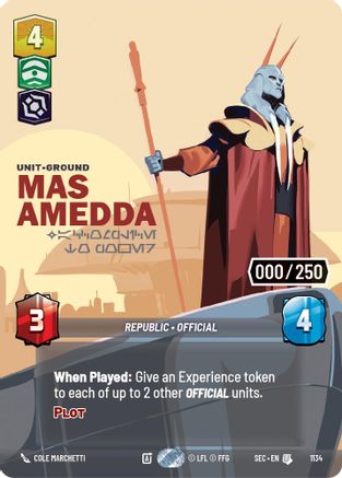 Mas Amedda - Accomplice to Power (Serialized) (1134) (1134) [Secrets of Power] - Fantasy Flight Games - Card Brawlers | Quebec | Canada |