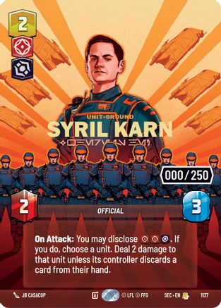 Syril Karn - Where Is He? (Serialized) (1137) (1137) [Secrets of Power] - Fantasy Flight Games - Card Brawlers | Quebec | Canada |