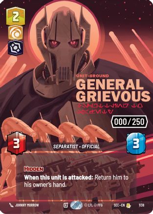 General Grievous - Scuttling to Safety (Serialized) (1138) (1138) [Secrets of Power] - Fantasy Flight Games - Card Brawlers | Quebec | Canada |