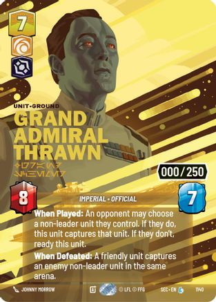 Grand Admiral Thrawn - Grand Schemer (Serialized) (1140) (1140) [Secrets of Power] - Fantasy Flight Games - Card Brawlers | Quebec | Canada |