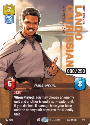 Lando Calrissian - Trust Me (Serialized) (1141) (1141) [Secrets of Power] - Fantasy Flight Games - Card Brawlers | Quebec | Canada |