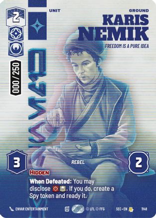 Karis Nemik - Freedom is a Pure Idea (Serialized) (1148) (1148) [Secrets of Power] - Fantasy Flight Games - Card Brawlers | Quebec | Canada |