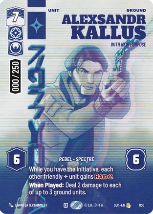 Alexsandr Kallus - With New Purpose (Serialized) (1150) (1150) [Secrets of Power] - Fantasy Flight Games - Card Brawlers | Quebec | Canada |