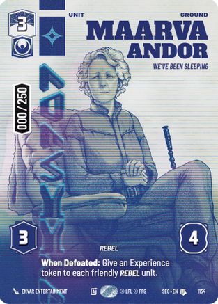 Maarva Andor - We've Been Sleeping (Serialized) (1154) (1154) [Secrets of Power] - Fantasy Flight Games - Card Brawlers | Quebec | Canada |