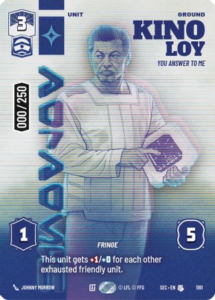 Kino Loy - You Answer to Me (Serialized) (1161) (1161) [Secrets of Power] - Fantasy Flight Games - Card Brawlers | Quebec | Canada |