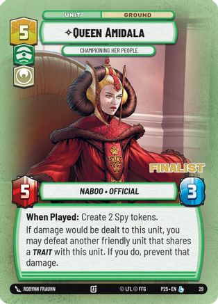 Queen Amidala - Championing Her People (Champion) (30) (30) [Organized Play Promos] - Fantasy Flight Games - Card Brawlers | Quebec | Canada |