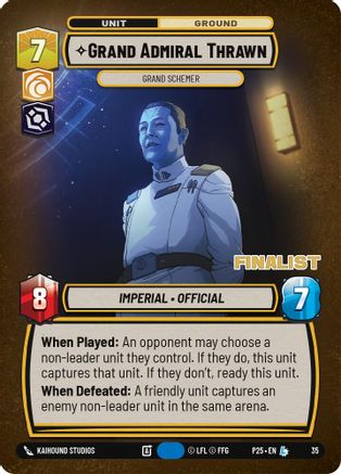 Grand Admiral Thrawn - Grand Schemer (Finalist) (35) (35) [Organized Play Promos] - Fantasy Flight Games - Card Brawlers | Quebec | Canada |