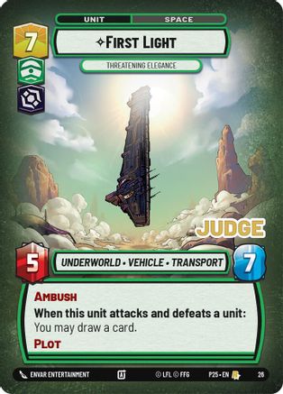 First Light - Threatening Elegance (26) (26) [Judge Promos] - Fantasy Flight Games - Card Brawlers | Quebec | Canada |
