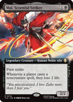 Mai, Scornful Striker (Extended Art) [Avatar: The Last Airbender] - Magic: The Gathering - Card Brawlers | Quebec | Canada |