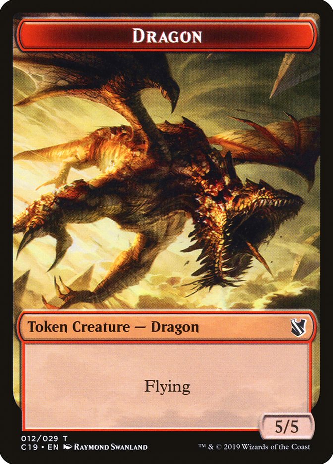 Heart-Piercer Manticore // Dragon Double-Sided Token [Commander 2019 Tokens] - Magic: The Gathering - Card Brawlers | Quebec | Canada |