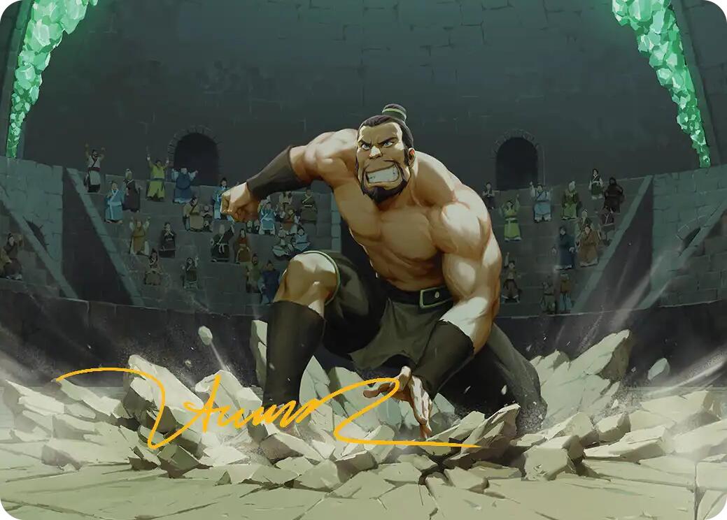 The Boulder, Ready to Rumble Art Card (Gold-Stamped Signature) [Avatar: The Last Airbender Art Series] - Magic: The Gathering - Card Brawlers | Quebec | Canada |