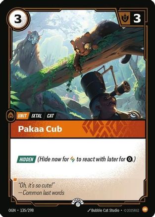 Pakaa Cub (135/298) - Riftbound Organized Play Promotional Cards Foil - Riftbound Organized Play Promotional Cards - Card Brawlers | Quebec | Canada |