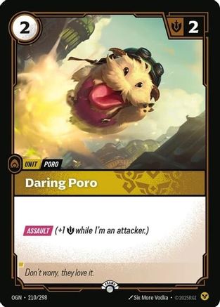 Daring Poro (210/298) - Riftbound Organized Play Promotional Cards Foil - Riftbound Organized Play Promotional Cards - Card Brawlers | Quebec | Canada |