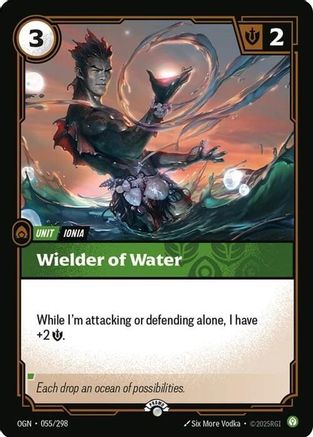 Wielder of Water (055/298) - Riftbound Organized Play Promotional Cards Foil - Riftbound Organized Play Promotional Cards - Card Brawlers | Quebec | Canada |