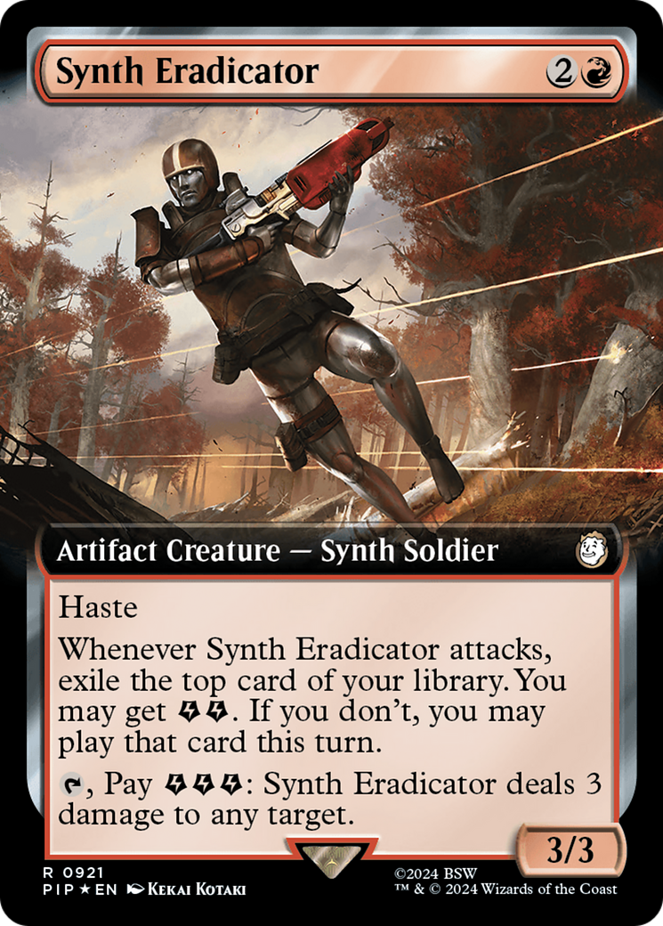 Synth Eradicator (Extended Art) (Surge Foil) [Fallout] - Magic: The Gathering - Card Brawlers | Quebec | Canada |