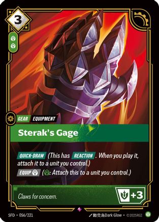 Sterak's Gage (056/221) - Spiritforged Foil - Spiritforged - Card Brawlers | Quebec | Canada |