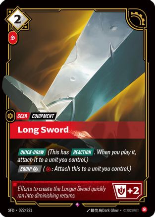 Long Sword (022/221) - Spiritforged Foil - Spiritforged - Card Brawlers | Quebec | Canada |