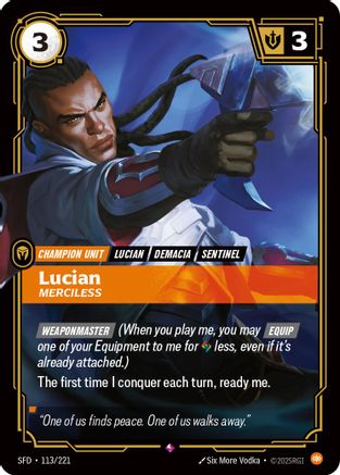 Lucian - Merciless (113/221) - Spiritforged Foil - Spiritforged - Card Brawlers | Quebec | Canada |