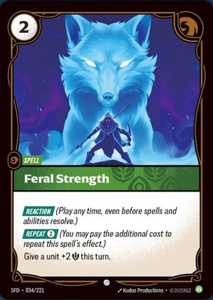 Feral Strength (034/221) - Spiritforged Foil - Spiritforged - Card Brawlers | Quebec | Canada |