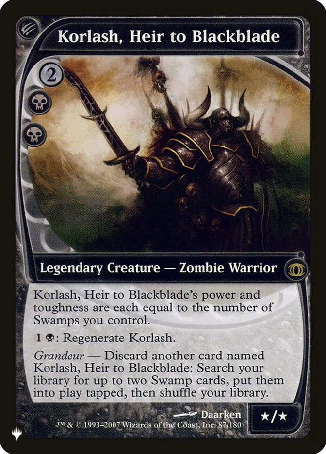 Korlash, Heir to Blackblade [The List] - Magic: The Gathering - Card Brawlers | Quebec | Canada |