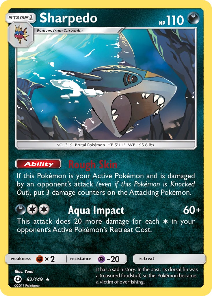 Sharpedo (82/149) (Cosmos Holo) (Blister Exclusive) [Sun & Moon: Base Set] - Pokémon - Card Brawlers | Quebec | Canada |