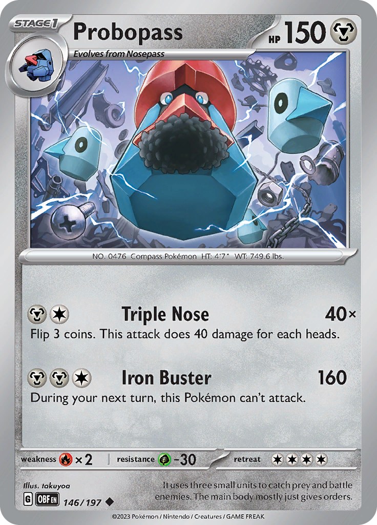 Probopass (146/197) [Scarlet & Violet: Obsidian Flames] - Pokémon - Card Brawlers | Quebec | Canada |