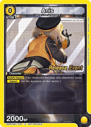Anis (016) (UEPR/NIK-1-016) - UE14BT GODDESS OF VICTORY NIKKE Release Event Cards - UE14BT: GODDESS OF VICTORY: NIKKE Release Event Cards - Card Brawlers | Quebec | Canada |