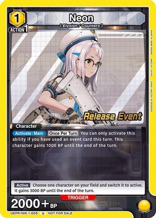 Neon (005) (UEPR/NIK-1-005) - UE14BT GODDESS OF VICTORY NIKKE Release Event Cards - UE14BT: GODDESS OF VICTORY: NIKKE Release Event Cards - Card Brawlers | Quebec | Canada |