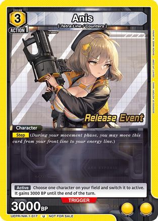 Anis (017) (UEPR/NIK-1-017) - UE14BT GODDESS OF VICTORY NIKKE Release Event Cards - UE14BT: GODDESS OF VICTORY: NIKKE Release Event Cards - Card Brawlers | Quebec | Canada |