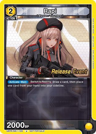 Rapi (105) (UEPR/NIK-1-105) - UE14BT GODDESS OF VICTORY NIKKE Release Event Cards - UE14BT: GODDESS OF VICTORY: NIKKE Release Event Cards - Card Brawlers | Quebec | Canada |
