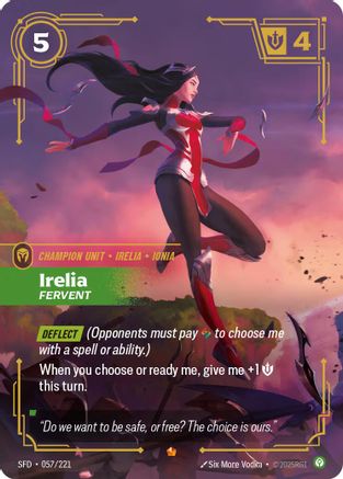 Irelia - Fervent (057/221) - Spiritforged Foil - Spiritforged - Card Brawlers | Quebec | Canada |