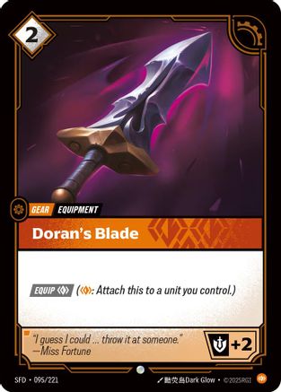 Doran's Blade (095/221) - Spiritforged Foil - Spiritforged - Card Brawlers | Quebec | Canada |