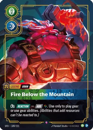 Ornn - Fire Below the Mountain (189/221) - Spiritforged Foil - Spiritforged - Card Brawlers | Quebec | Canada |