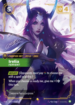 Irelia - Fervent (Signature) (225*/221) - Spiritforged Foil - Spiritforged - Card Brawlers | Quebec | Canada |