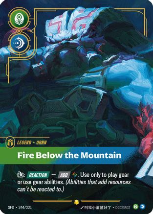 Ornn - Fire Below the Mountain (Overnumbered) (244/221) - Spiritforged Foil - Spiritforged - Card Brawlers | Quebec | Canada |
