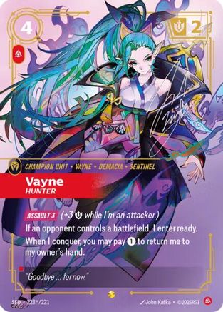Vayne - Hunter (Signature) (223*/221) - Spiritforged Foil - Spiritforged - Card Brawlers | Quebec | Canada |
