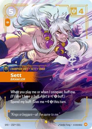 Sett - Brawler (Signature) (232*/221) - Spiritforged Foil - Spiritforged - Card Brawlers | Quebec | Canada |