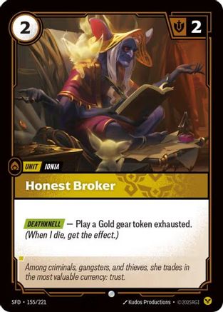Honest Broker (155/221) - Spiritforged - Spiritforged - Card Brawlers | Quebec | Canada |