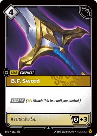 B.F. Sword (161/221) - Spiritforged Foil - Spiritforged - Card Brawlers | Quebec | Canada |