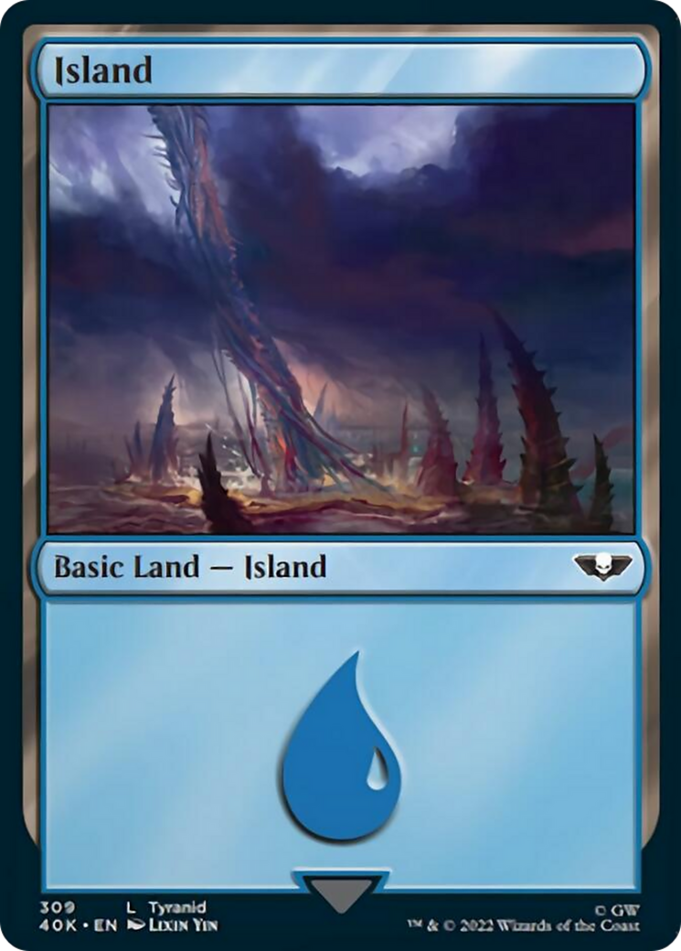Island (309) (Surge Foil) [Warhammer 40,000] - Magic: The Gathering - Card Brawlers | Quebec | Canada |