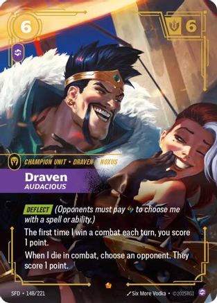 Draven - Audacious (148/221) - Spiritforged Foil - Spiritforged - Card Brawlers | Quebec | Canada |