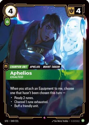 Aphelios - Exalted (049/221) - Spiritforged Foil - Spiritforged - Card Brawlers | Quebec | Canada |