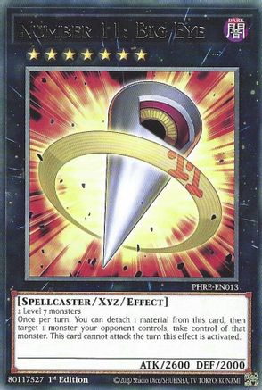 Number 11: Big Eye [PHRE-EN013] Rare - Phantom Revenge - Card Brawlers | Quebec | Canada |