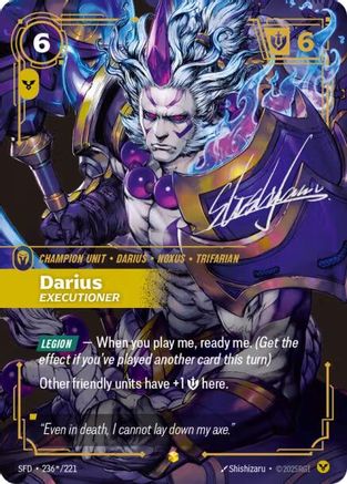 Darius - Executioner (Signature) (236*/221) - Spiritforged Foil - Spiritforged - Card Brawlers | Quebec | Canada |