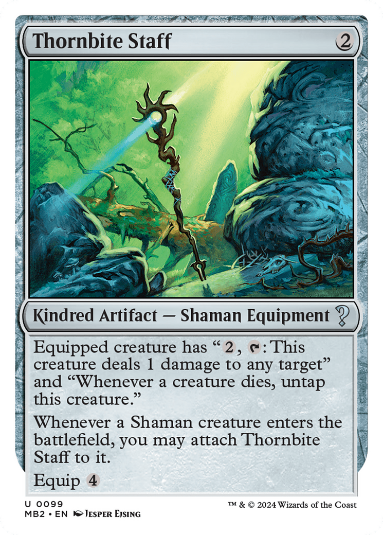 Thornbite Staff (White Border) [Mystery Booster 2] - Magic: The Gathering - Card Brawlers | Quebec | Canada |